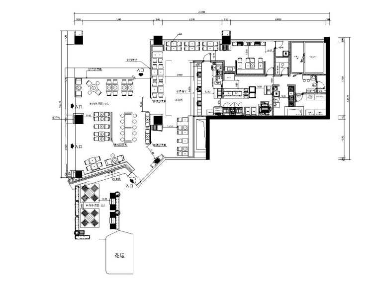 现代简约风格西餐厅九游体育施工图（附效果图）