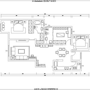 水电首郡136㎡平面布置九游体育效果图