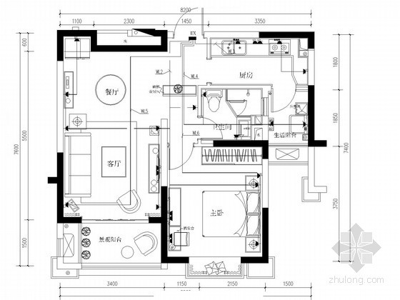 [上海]精装房水电施工图纸（含效果图）