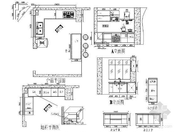 四套整体厨柜设计图