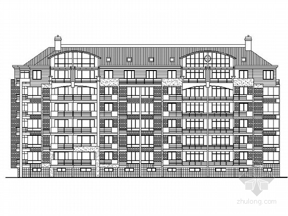 六层带阁楼坡屋顶住宅建筑施工图