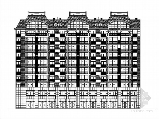 [浙江]小型80户带阁楼商住综合楼建筑施工图