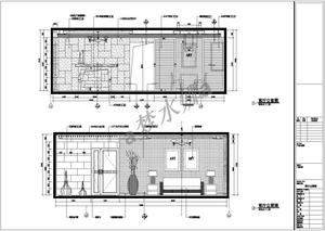 【厦门】典雅风情三居室样板房九游体育施工cad图纸（含效果）