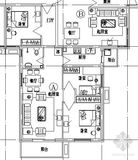 三室两厅一卫(90m2左右)