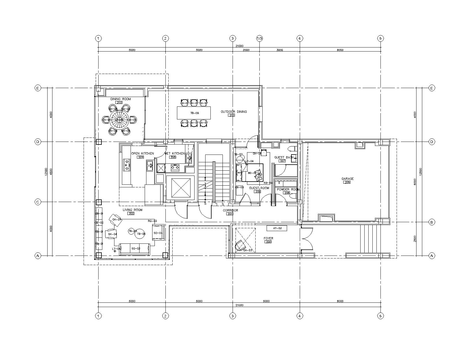 [江苏]如恩设计研究室-苏州万邦三居室样板房室内九游体育施工图