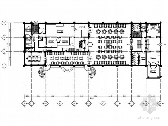 [北京]华贵高雅特级俄式西餐厅室内九游体育施工图（含实景）