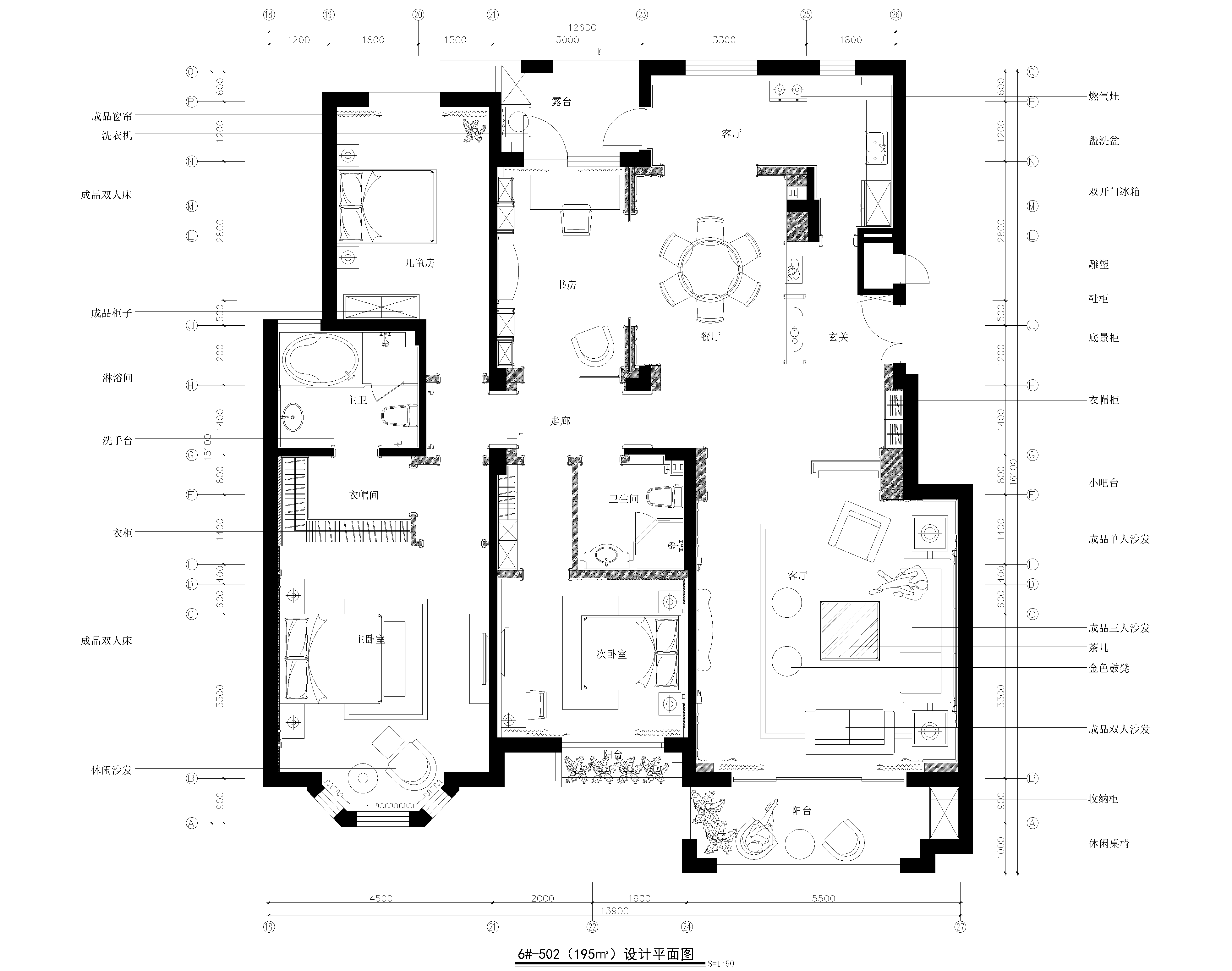 [山东]泰安国山豪华大宅设计施工图+实景图