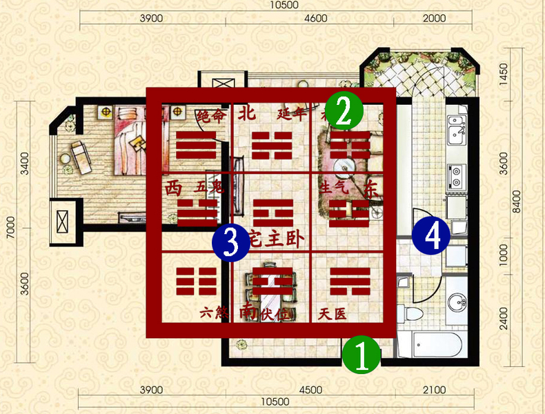 风水八卦与家居五行的风水关系_凶位和吉位摆放_家居风水四大凶位