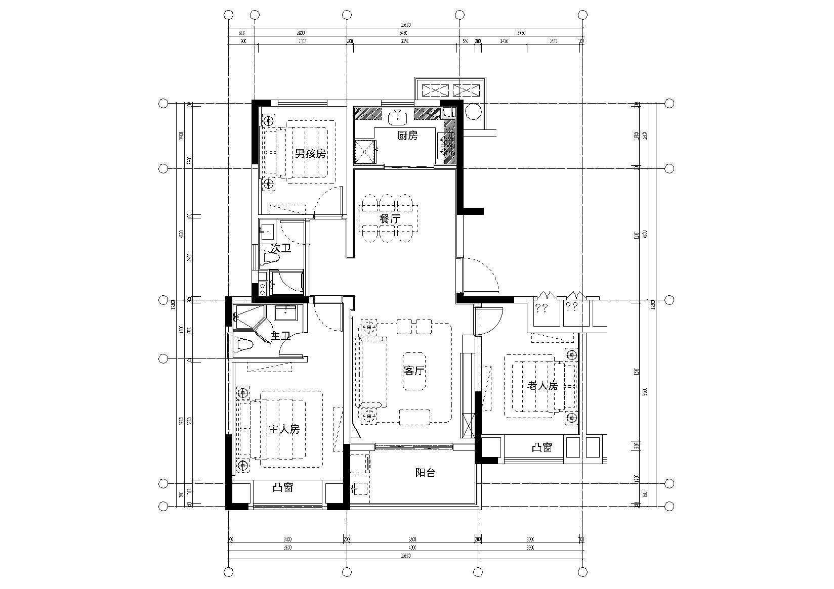 现代风格三居室住宅施工图+实景照片+3D模型