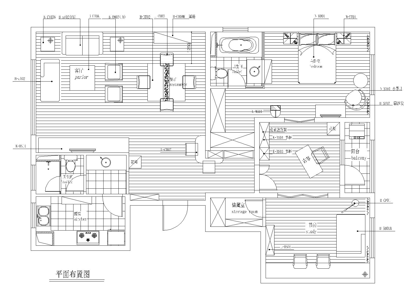 苏州130㎡ 现代简约风格三居室公寓施工图