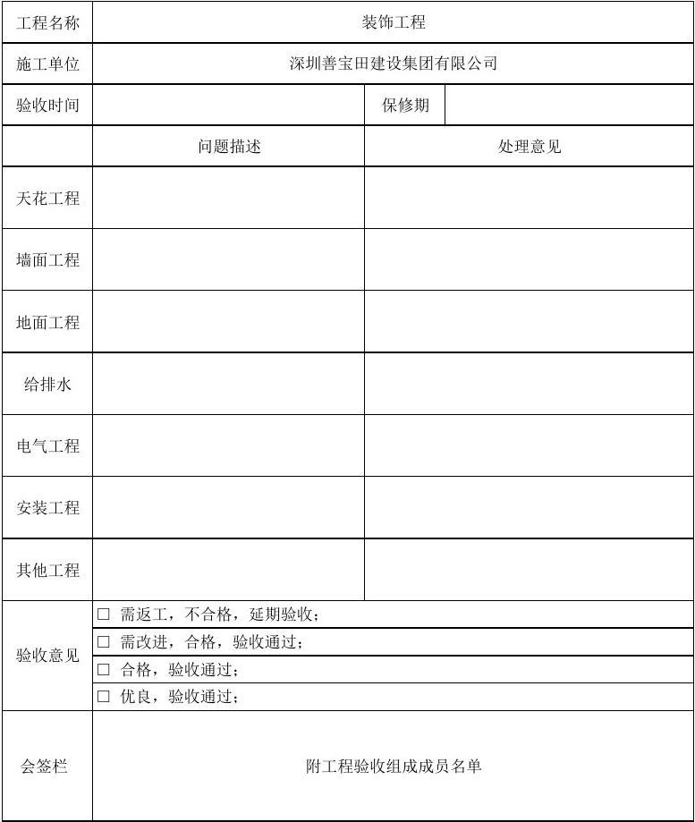 装饰九游体育竣工验收表格_建设项目竣工环保验收管理办法_项目竣工环境保护验收