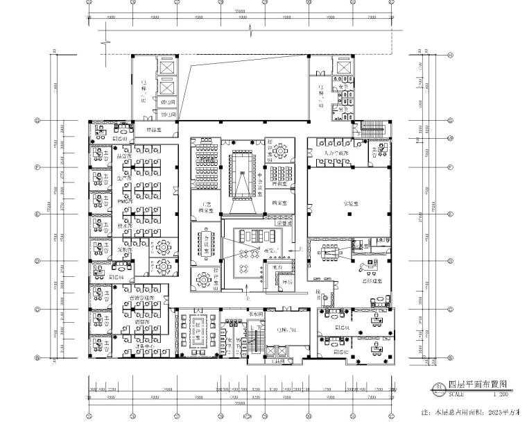 [北京]金德威科技园办公楼室内九游体育施工图+效果图