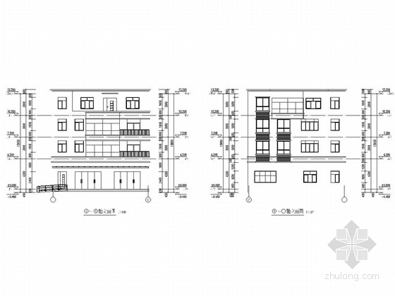 430平四层农村自建商住两用房建筑结构全套图