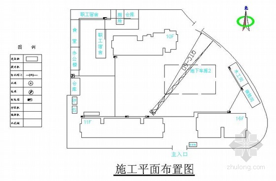 [浙江]住宅工程施工组织设计(平面布置图)