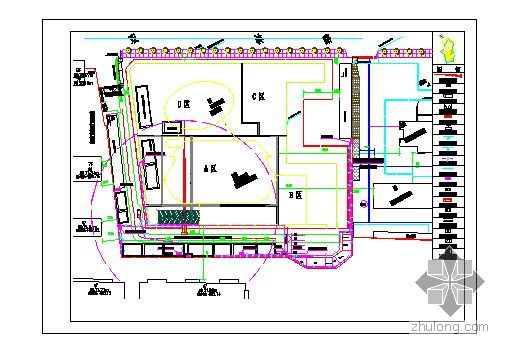 四川某高层各阶段施工现场平面布置图及临设详图