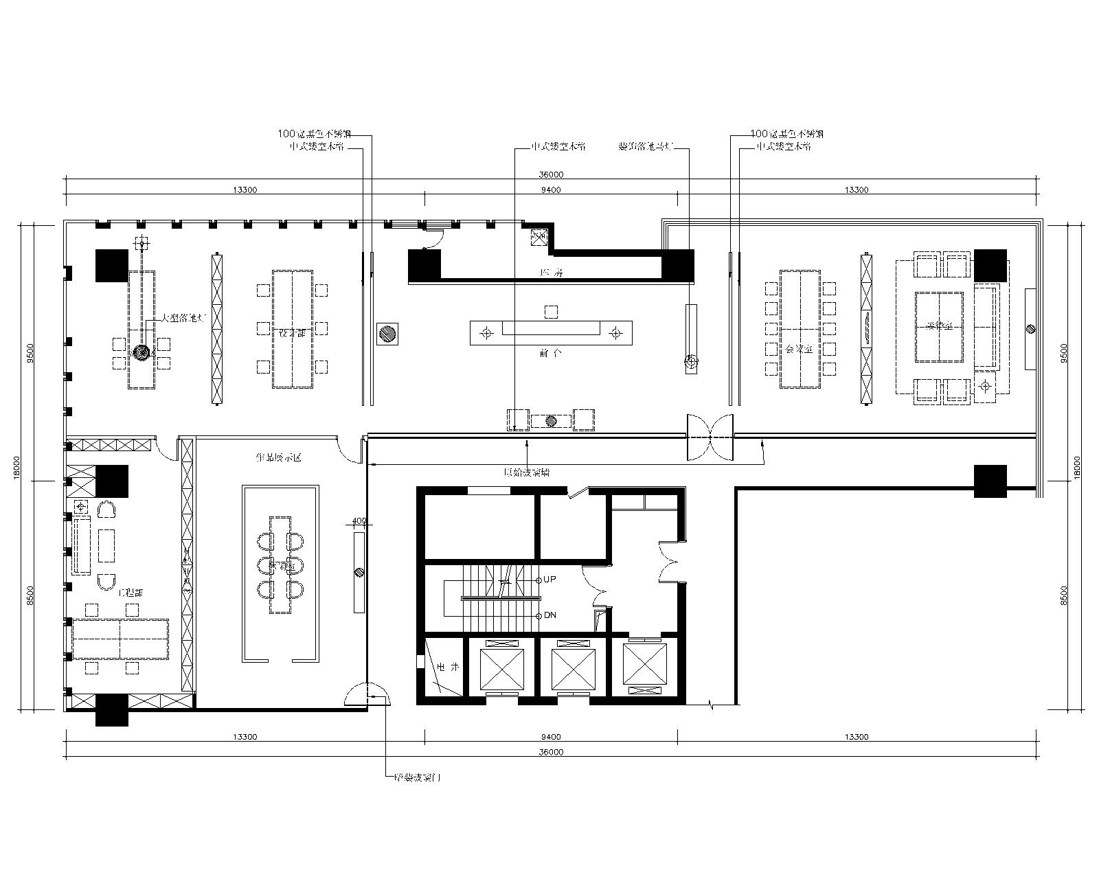 [山东]中式--山东叙品办公空间CAD(附效果图+实景图）