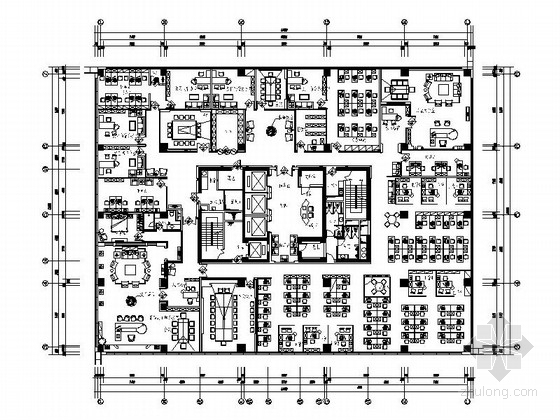 著名装饰公司设计现代风格办公楼室内九游体育施工图