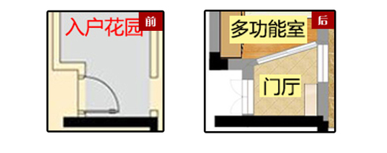 优化奇葩主卧入户花园 118平变风水好宅