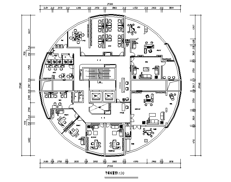 [江西]国际金融办公空间设计施工图（附效果图）