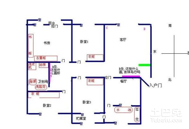 家居风水财位在_住宅财位风水图解_家宅风水财位