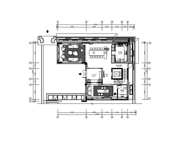 [北京]轻奢别墅40样板房室内施工图（方案+效果图+物料书）