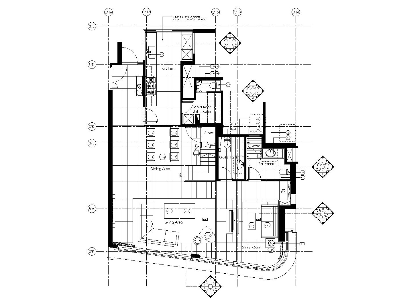 [香港]现代轻奢风格复式楼层九游体育全套施工图（附效果图）