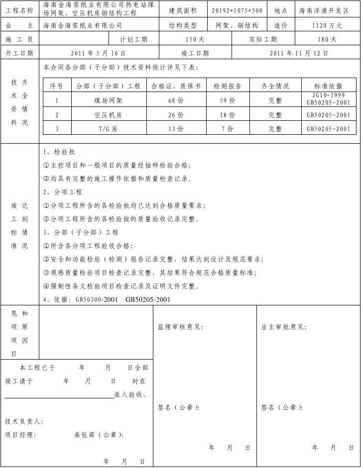 九游体育工程工程竣工报告_工程监理竣工报告_竣工报告 竣工验收报告