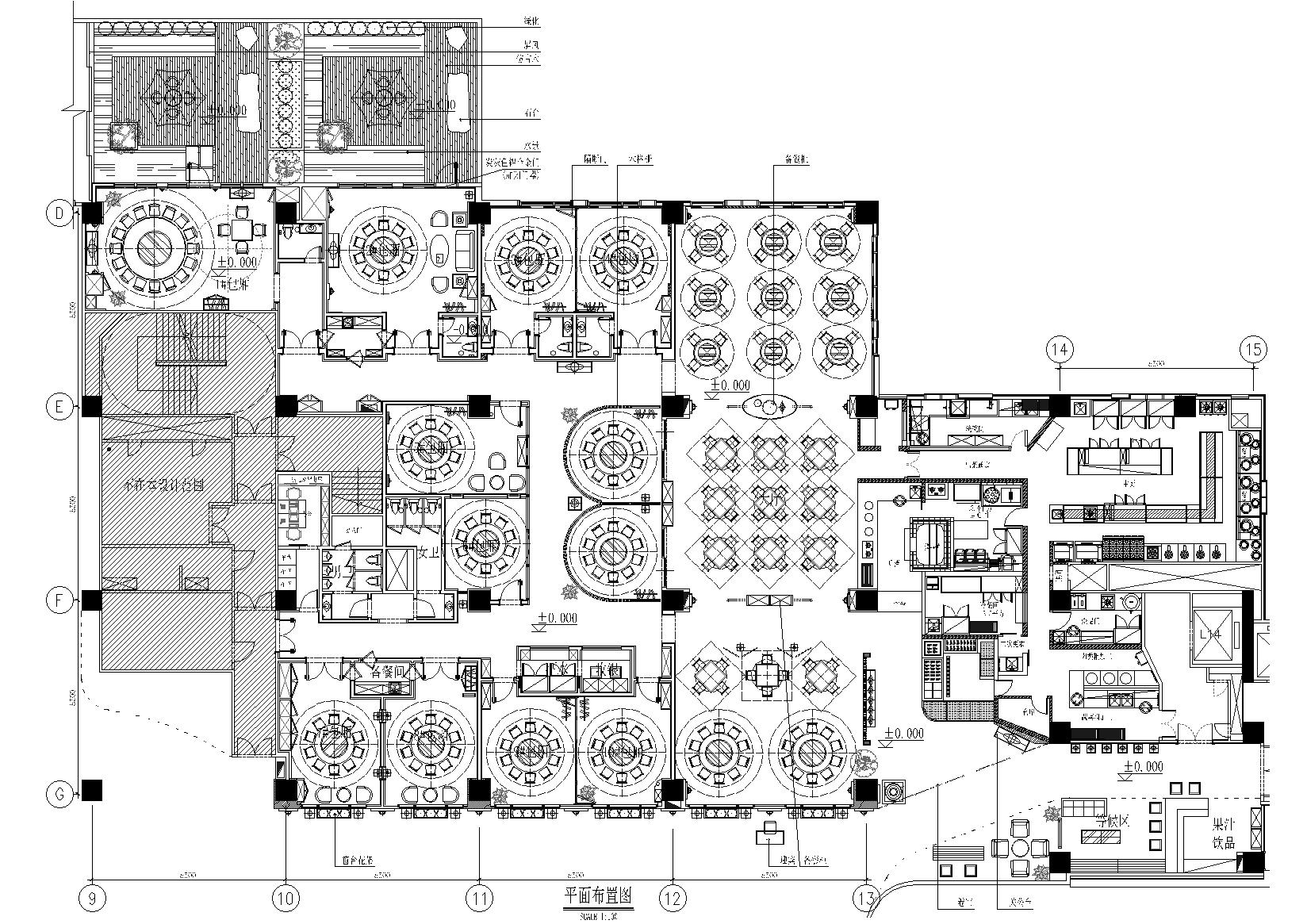 [上海]新荣记餐厅装饰工程施工图+实景拍摄