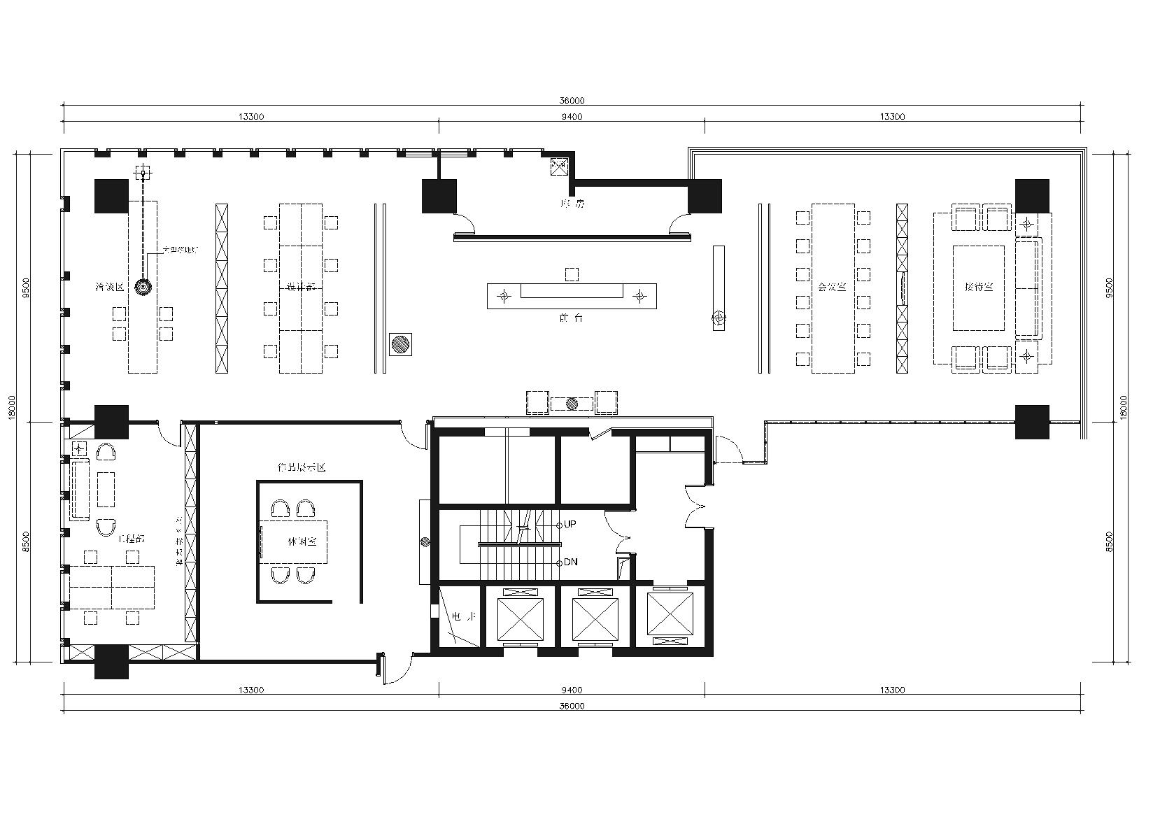 [山东]临沂叙品办公室装饰施工图+实景拍摄