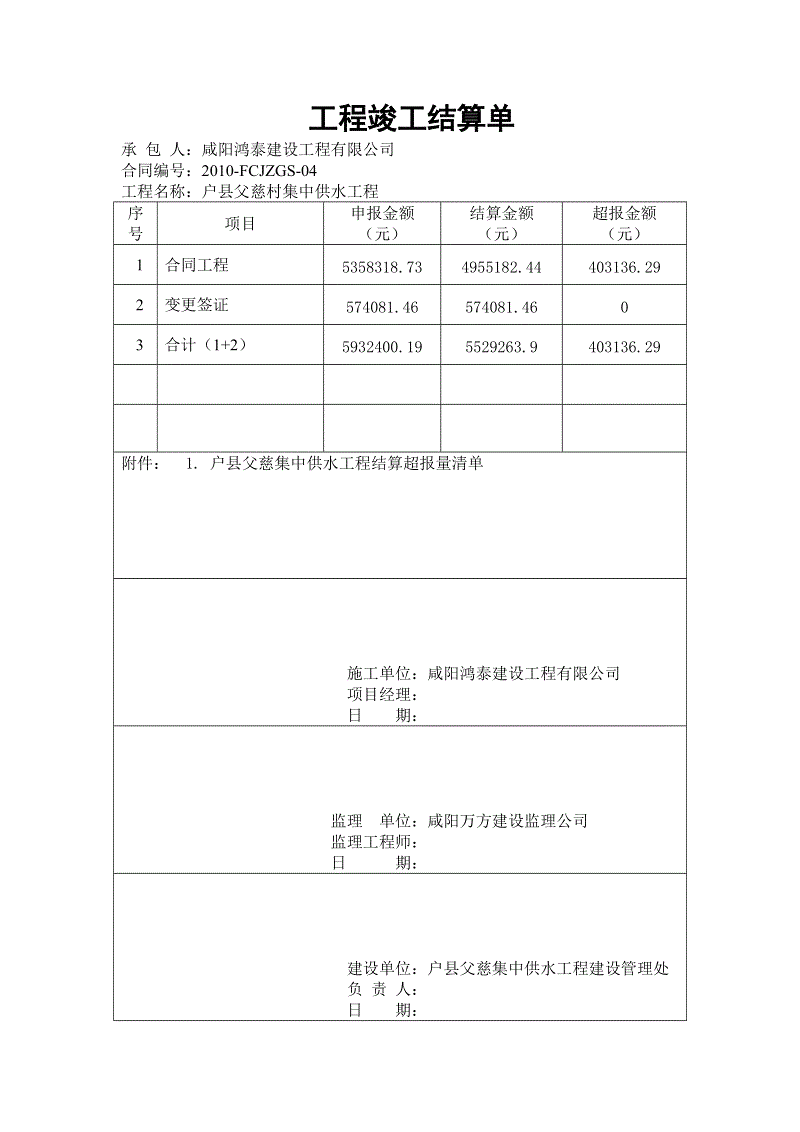 九游体育工程竣工结算单_地基与基础工程施工单位工程质量竣工报告_广州九游体育竣工资料装订内容